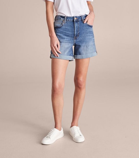 Classic Roll Cuff Denim Shorts