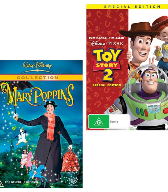 Toy Story 2 + Mary Poppins DVD Bundle