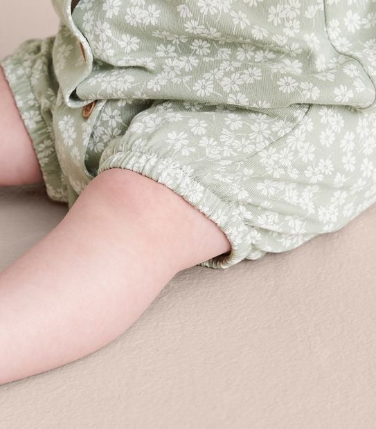 Baby Organic Cotton Jersey Floral Romper