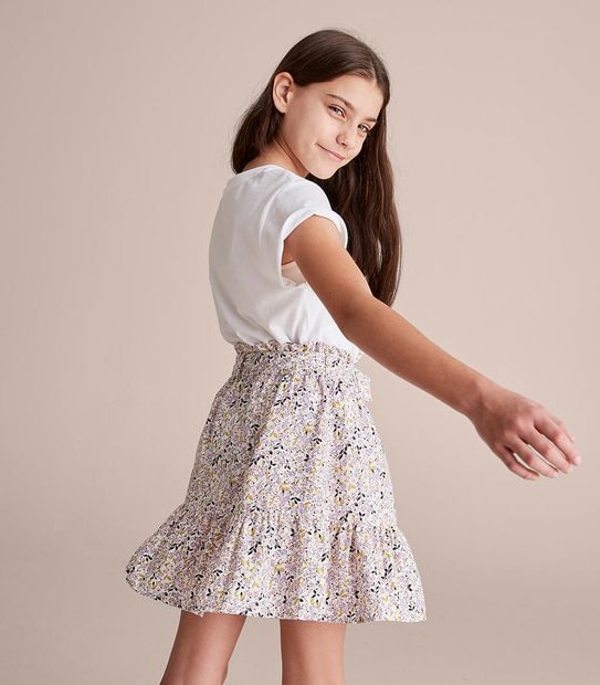 Linen Blend Skirt