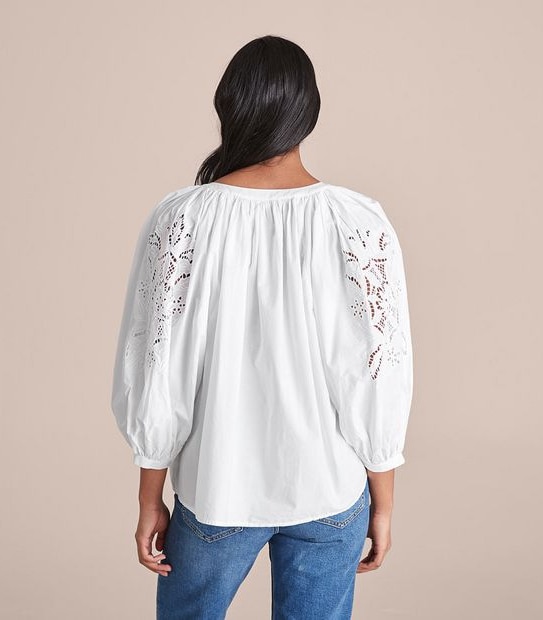 Cutwork Peasant Blouse