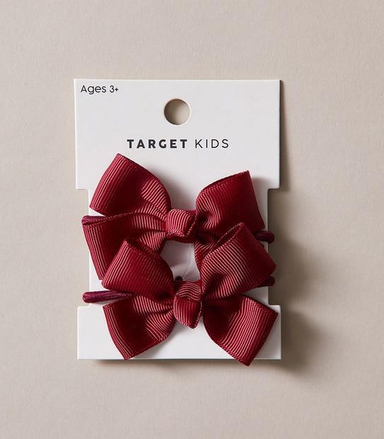 2 Pack Grosgrain Bow Hair Ties