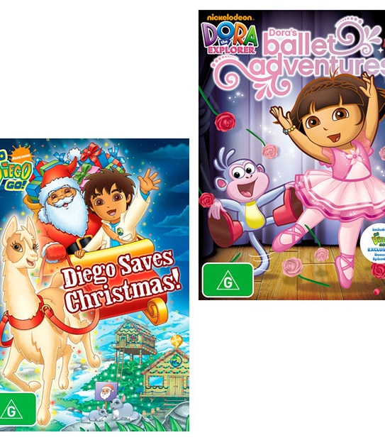 Dora: Ballet Adventures + Go Diego Saves Xmas DVD Bundle