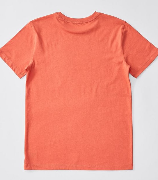 Organic Cotton Good Vibes Print T-shirt - Orange