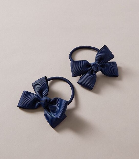 2 Pack Grosgrain Bow Hair Ties