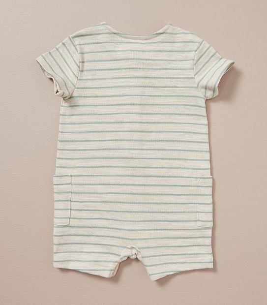 Baby Organic Cotton Jersey Stripe Romper