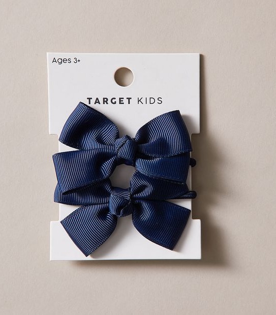 2 Pack Grosgrain Bow Hair Ties