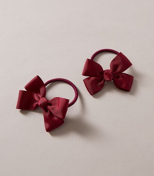 2 Pack Grosgrain Bow Hair Ties