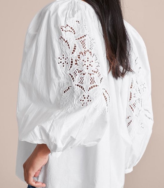 Cutwork Peasant Blouse