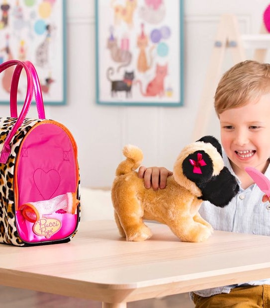 Pucci Pups Plush & Bag - Pug
