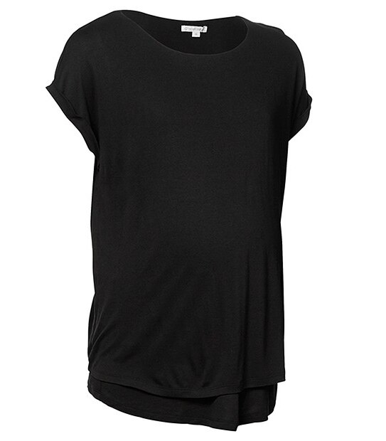 Maternity Layered Nursing Top - Black