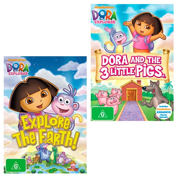 Dora And The Three Little Pigs + Dora: Explore the Earth DVD