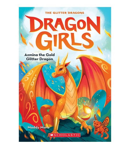 Dragon Girls #1 Azmina The Gold Glitter Dragon - Maddy Mara