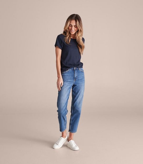 Cotton/Modal Relaxed Crew T-Shirt