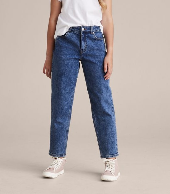 Straight Leg Denim Jeans
