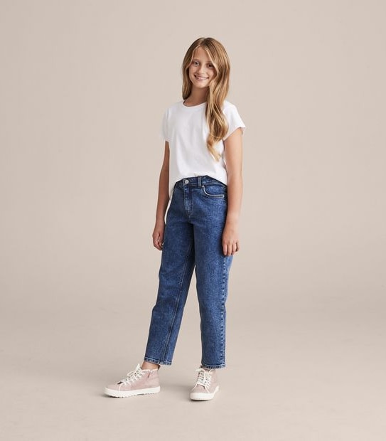 Straight Leg Denim Jeans