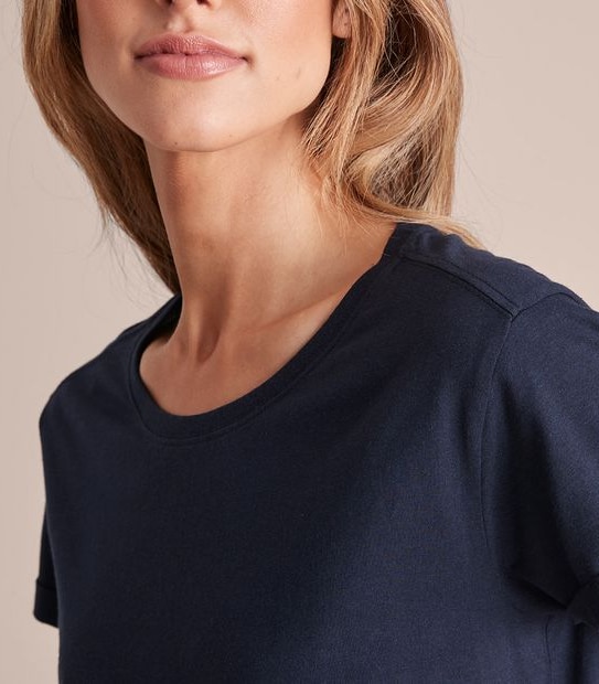 Cotton/Modal Relaxed Crew T-Shirt