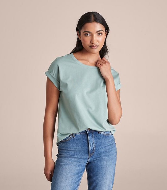 Supima Roll Cuff T-Shirt