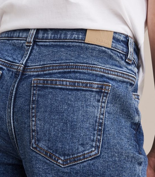 Straight Leg Denim Jeans