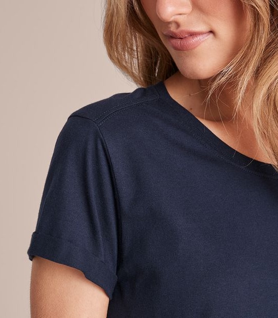 Cotton/Modal Relaxed Crew T-Shirt