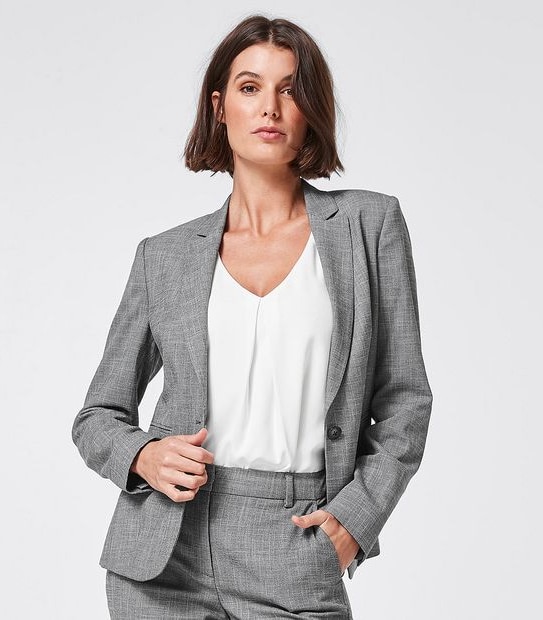 Preview End On End Suiting Jacket - Grey