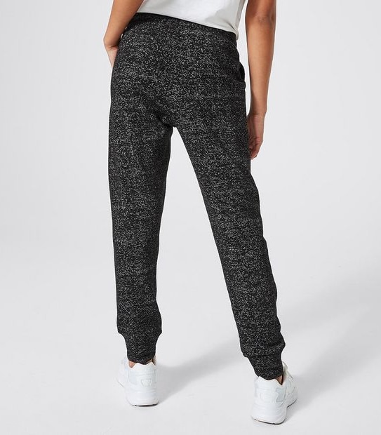 Piping Hot Trackpants - Black/White Marle