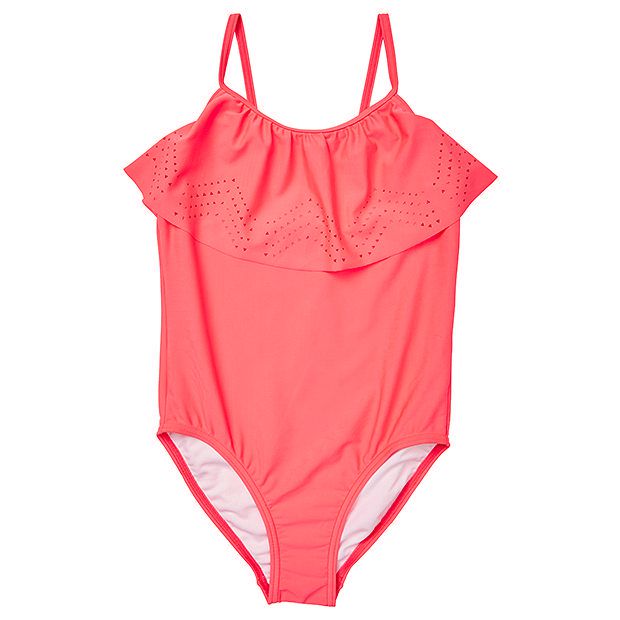 One Piece Laser Cut Frill Bathers | Target Australia