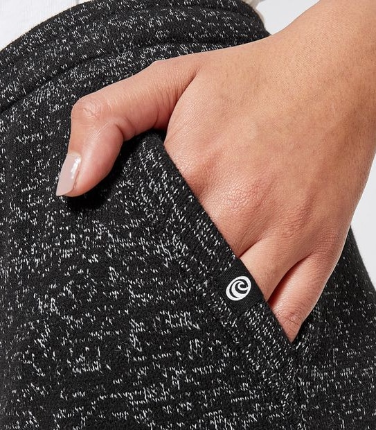 Piping Hot Trackpants - Black/White Marle