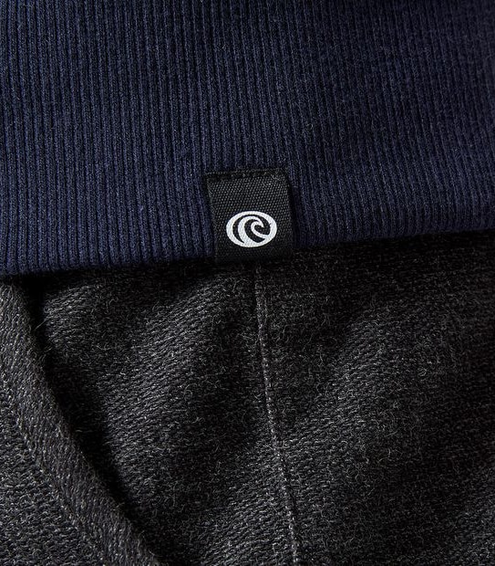 Piping Hot Earth Water Crew Neck Sweater - Navy 