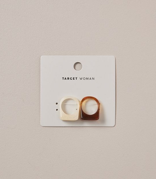 2 Pack Duo Resin Ring Set