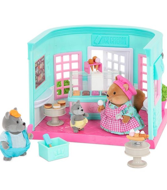Li'l Woodzeez Scoops & Sprinkles Ice Cream Parlor Playset