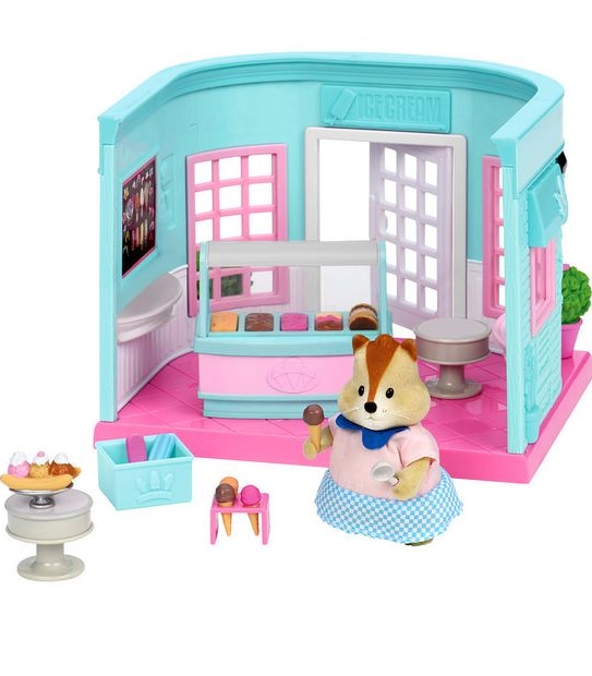 Li'l Woodzeez Scoops & Sprinkles Ice Cream Parlor Playset