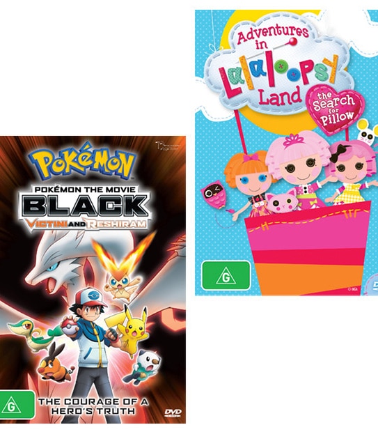 Adventures In Lalaloopsy Land: the Search For Pillow + Pokemon The Movie: Black - Victini + Reshiram DVD Bundle