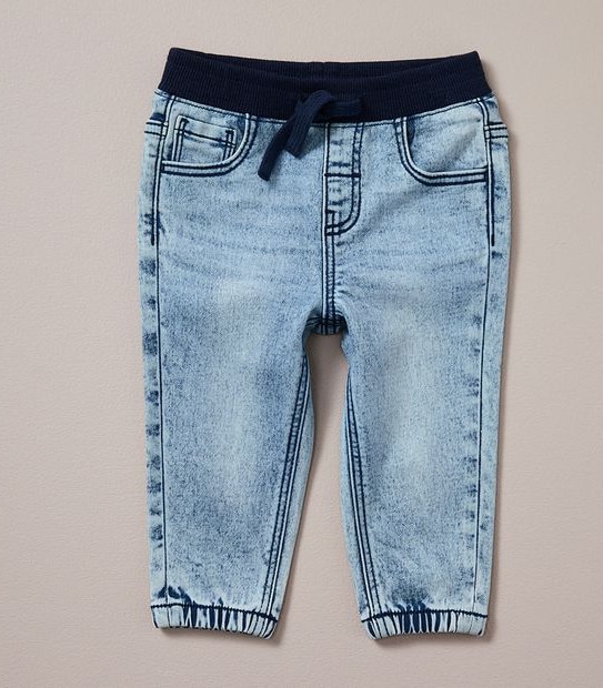 Baby Denim Rib Waist Jean