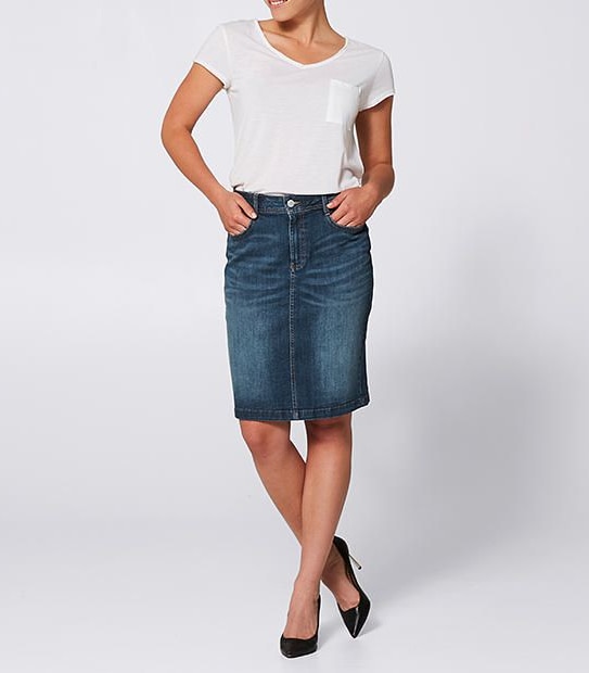 Denim Pencil Skirt
