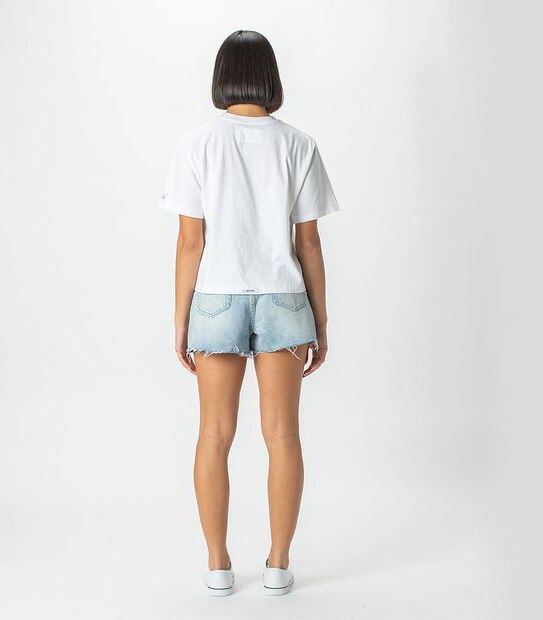 ZxZanerobe Oversized Crop T-Shirt - White