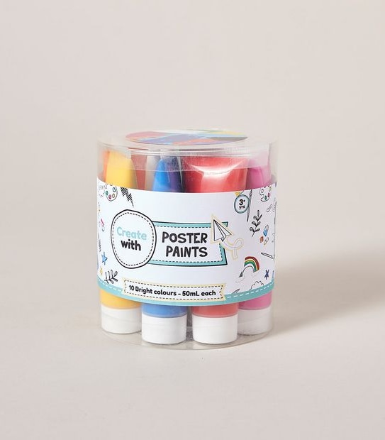 10 Pack Poster Paints