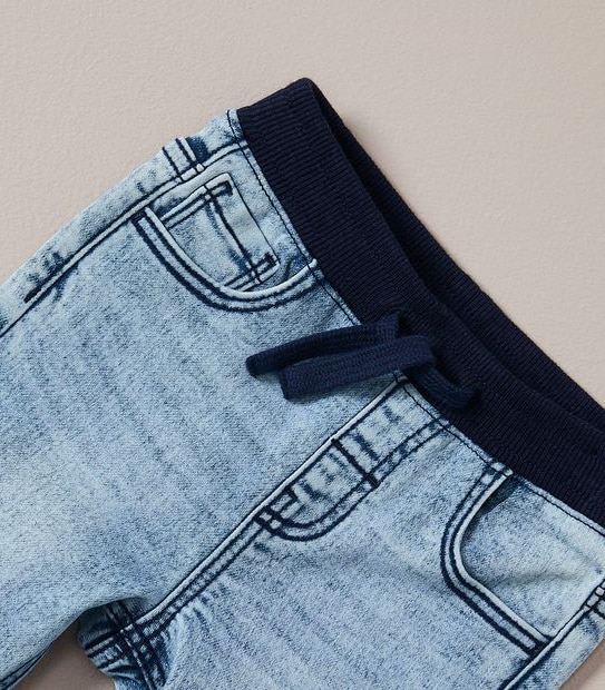 Baby Denim Rib Waist Jean