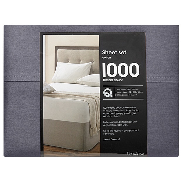 1000TC Cotton Sheet Set - Plum | Target Australia