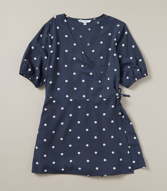 Polka Dot Wrap Playsuit