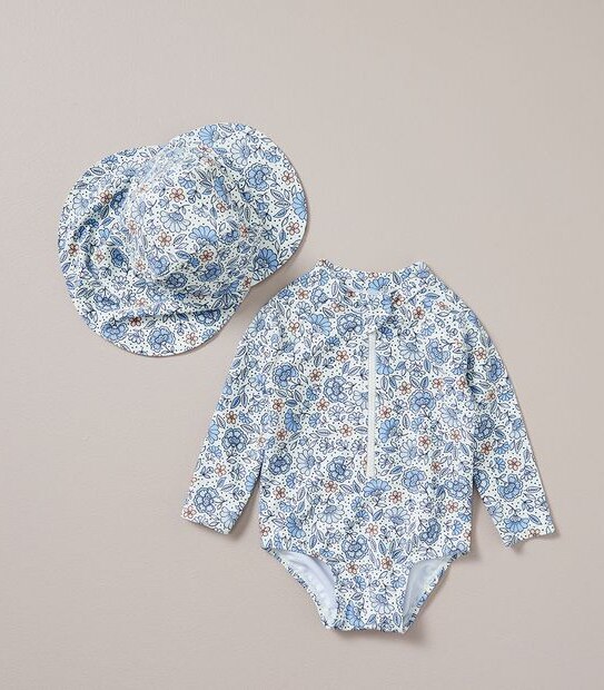 2 Piece Baby Floral Swim Set