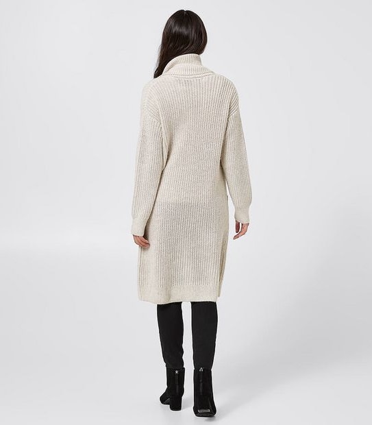 Fisherman Ribbed Cardigan - Oatmeal Brown