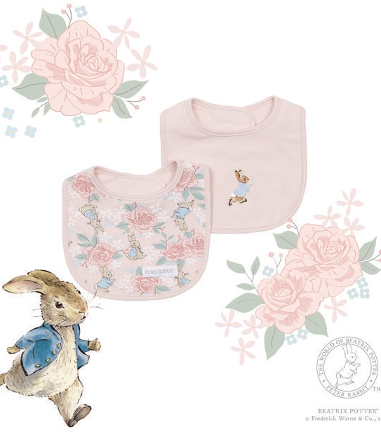 2 Pack Baby Peter Rabbit Bibs