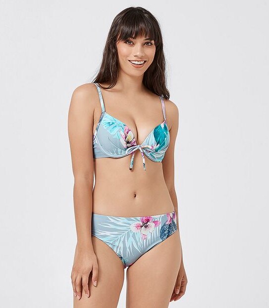 Midi Bikini Briefs - Blue Floral 3 of 3