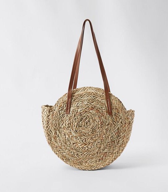 Woven Circle Tote Bag