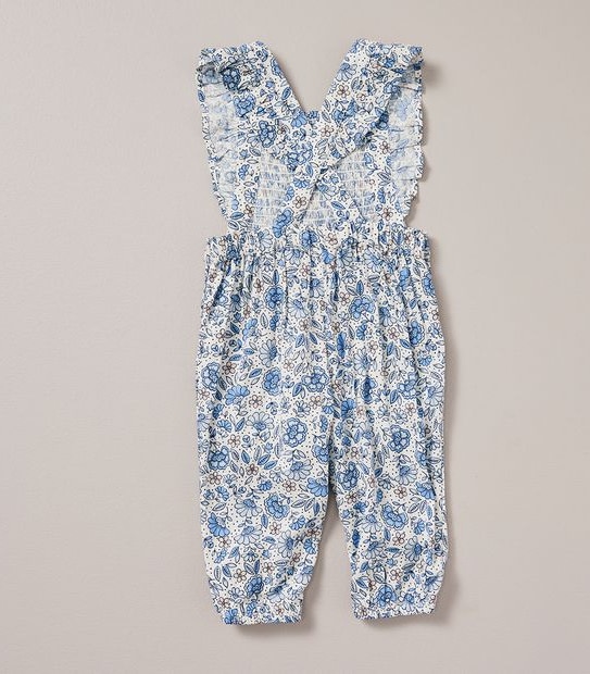 Baby Linen Blend Floral Romper