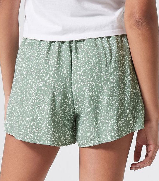 Lily Loves Wrap Shorts - Green Animal Print