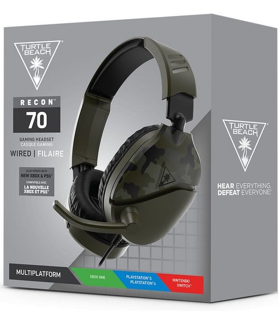 TURTLE BEACH&reg; RECON 70 Green Camo Gaming Headset