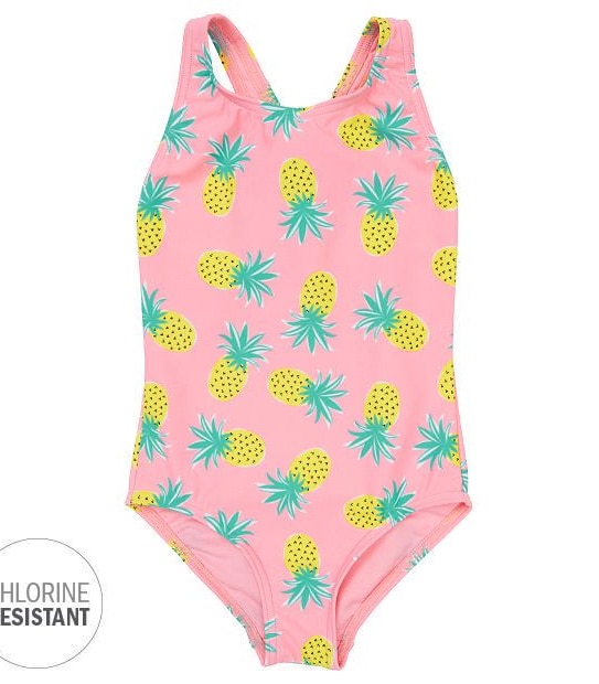 One Piece Pineapple Chlorine Resistant Bathers
