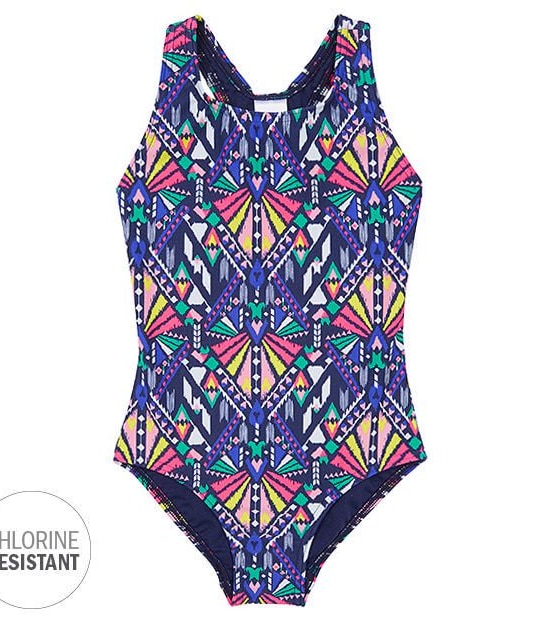 One Piece Stained Glass Chlorine Resistant Bathers 